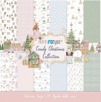 SUPER AANBIEDING **40%** PapersForYou Candy Christmas Scrapbooking Set 20x20cm