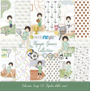 Kit de Scrapbooking Niño Rubio Olympic Games 30x30cm