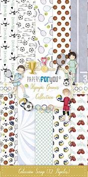 Kit de Scrapbooking Niños Olympic Games 15x15cm