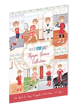 Kit 4 Papeles de Arroz Niña Castaña Olympic Games PapersForYou 54x33cm