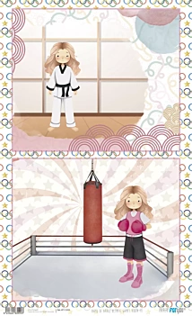 Papel de Arroz Niña Rubia II Olympic Games PapersForYou 54x33cm