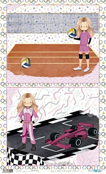 Papel de Arroz Niña Rubia III Olympic Games PapersForYou 54x33cm