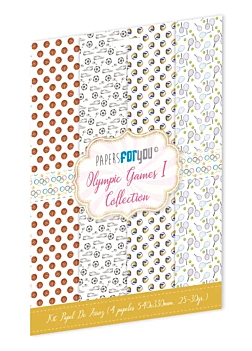 Kit 4 Papeles de Arroz Niño Castaño Olympic Games PapersForYou 54x33cm
