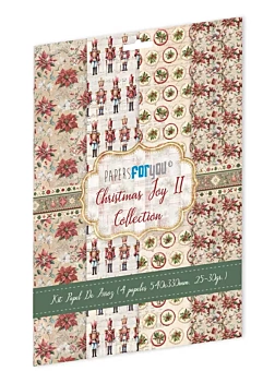 Kit 4 papeles de arroz Christmas Joy I PapersForYou 54x33cm