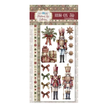 PapersForYou Christmas Joy Rub-on 3D Transfersheet