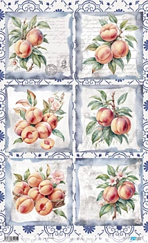Papel de Arroz Peaches II Fruits Market PapersForYou 54x33cm
