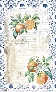 Papel de Arroz Oranges I Fruits Market PapersForYou 54x33cm