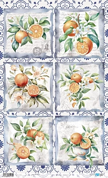 Papel de Arroz Oranges II Fruits Market PapersForYou 54x33cm