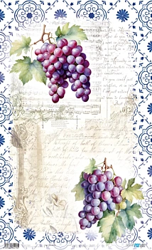 Papel de Arroz Grapes I Fruits Market PapersForYou 54x33cm
