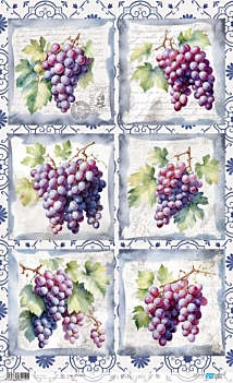 Papel de Arroz Grapes II Fruits Market PapersForYou 54x33cm