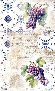 Papel de Arroz Grapes III Fruits Market PapersForYou 54x33cm