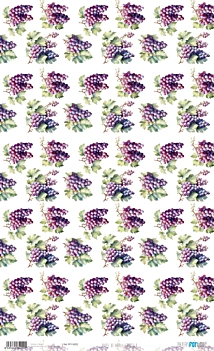 Papel de Arroz Grapes IV Fruits Market PapersForYou 54x33cm