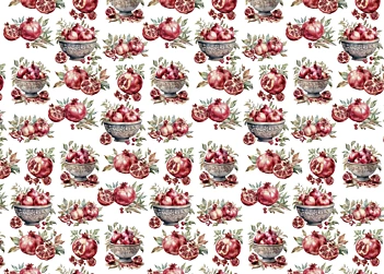Einbandtuch Granaten I Früchte Markt PapersForYou 70x50cm