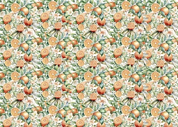 Tela de encuadernar Oranges II Fruits Market PapersForYou 70x50cm