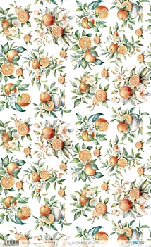 Papel de Arroz Oranges VII Fruits Market PapersForYou 54x33cm