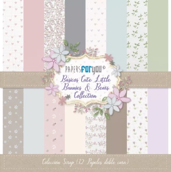 Kit de scrapbooking Básicos Cute Little Bunnies PapersForYou 30x30cm