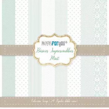 Kit de scrapbooking Básicos Azul bebé PapersForYou 15x15cm