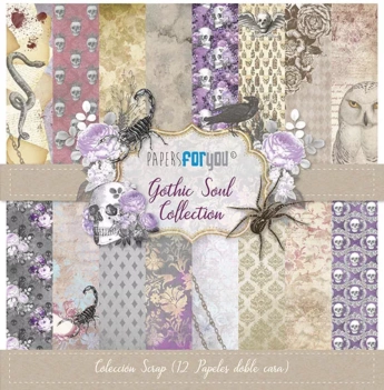 PapersForYou Gothic Soul scrapbooking kit 30x30cm