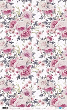 Papel de arroz Flowers White PapersForYou 54x33cm