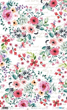 Papel de arroz Watercolor Roses PapersForYou 54x33cm