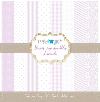 Kit de scrapbooking Basic Lavender PapersForYou 15x15cm