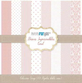 Basic Coral Scrapbooking Kit PapersForYou 30x30cm