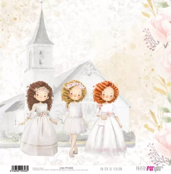 Papel Tres niñas Un día de ilusión PapersForYou 30x30cm