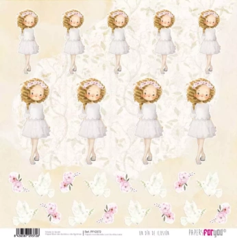 Papel Niña rubia Un día de ilusión PapersForYou 30x30cm