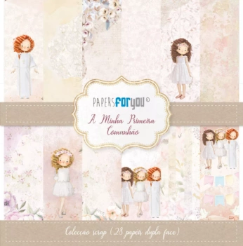Kit de Scrapbooking Un Día de Ilusión Tres Niñas Portugués PapersForYou 30x30cm