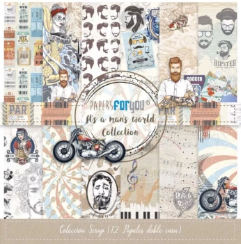 Kit de scrapbooking Le monde des hommes PapersForYou 30x30cm