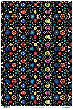 Papel de Cartonaje Pájaros y Flores Colores por el Mundo PapersForYou 32x48cm