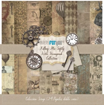 Kit de Scrapbooking Killing Me Softle PapersForYou 15x15cm