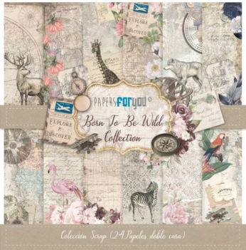 Kit de Scrapbooking Cute Little Bunnies & Bears PapersForYou 17x17


