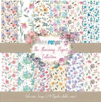 Plakboekpakket The Blooming Project PapersForYou 15x15cm