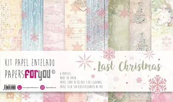PapersforYou Last Christmas Canvas Papier Scrapbooking Kit 30x30cm

