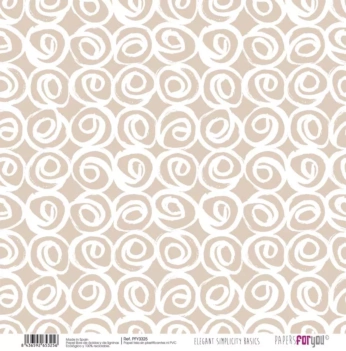 Papel de Tela Espirales Elegant Simplicity PapersforYou 30x30cm



