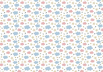 Tessuto per rilegatura PapersForYou Nuvole e stelle 70x50 cm