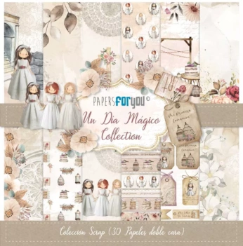 Kit de Scrapbooking Un Día Mágico Niña PapersForYou 15x15cm
