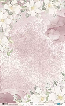 Rijstpapier Witte Bloemen A Magic Day PapersForYou 54x33cm