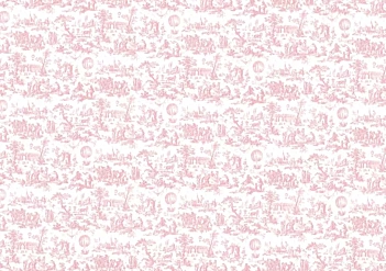 Tela de Encuadernar Toile de Jouy Rosa Bebé PapersForYou 70x50cm
