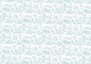 Tela de Encuadernar Toile de Jouy Azul Bebé PapersForYou 70x50cm