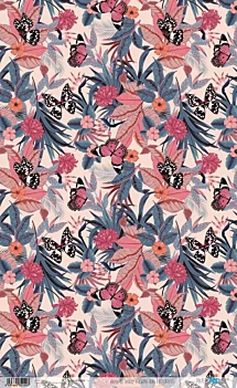 Papel de Arroz Flores y Mariposas PapersForYou 54x33cm