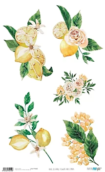 Papel de Arroz Flores y Limones PapersForYou 54x33cm