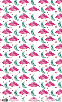 Papel de Arroz Lunas y NUbes PapersForYou 54x33cm
