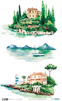 Papel de Arroz Paisajes Mediterráneos PapersForYou 54x33cm