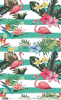 Papel de Arroz Flamenco Tropical PapersForYou 54x33cm