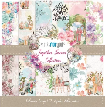 Kit de Scrapbooking Together Forever PapersForYou 30x30cm