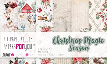 Kit de Papeles Vellum Christmas Magic Season PapersForYou 30X31cm