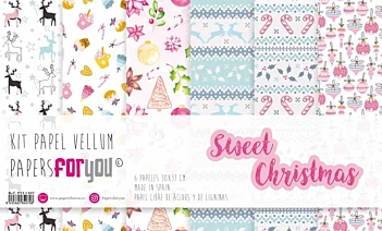 Kit de Papeles Vellum Sweet Christmas Season PapersForYou 30X31cm