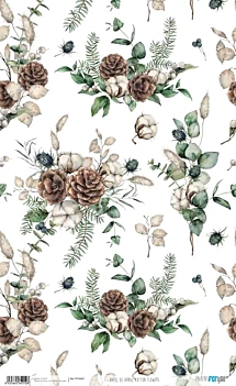 Cotton Flowers II Rice Paper by PapersForYou, 54x33cm